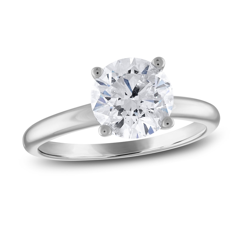 Diamond Solitaire Engagement Ring 2 ct tw Round 14K White Gold (I2/I)