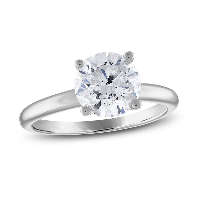 Main Image 1 of Diamond Solitaire Engagement Ring 1-1/2 ct tw Round 14K White Gold (I2/I)