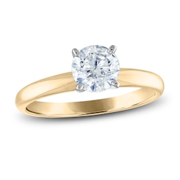 Diamond Solitaire Ring 1 ct tw Round 14K Two-Tone (I2/I)