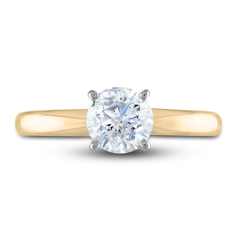Main Image 3 of Diamond Solitaire Ring 1 ct tw Round 14K Two-Tone (I2/I)