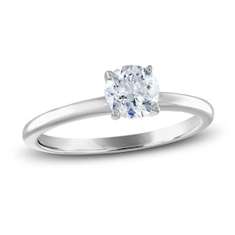 Diamond Solitaire Ring 3/4 ct tw Round 14K White Gold (I2/I)