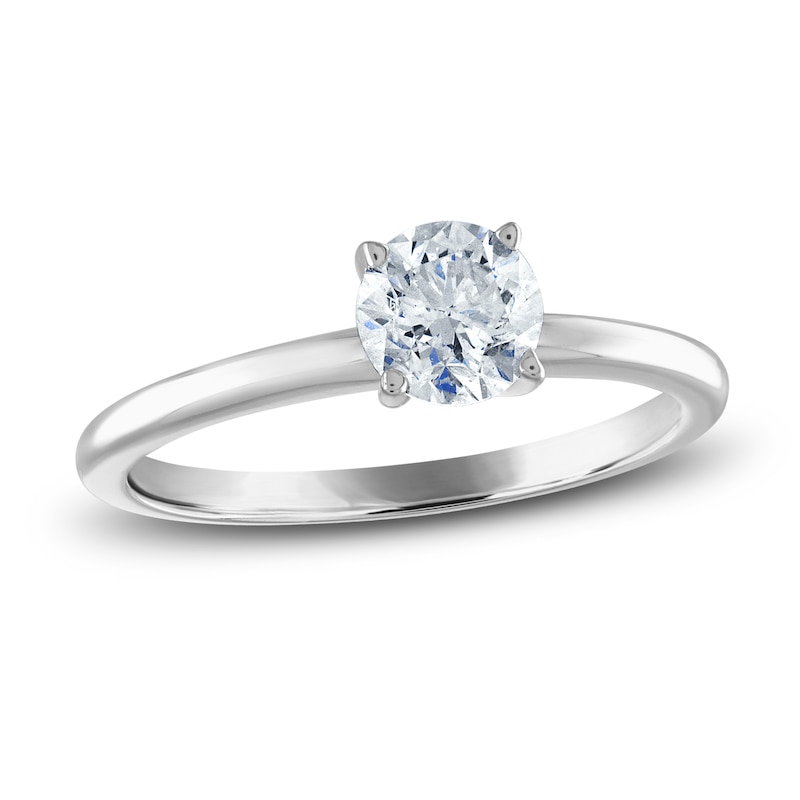 Main Image 1 of Diamond Solitaire Ring 3/4 ct tw Round 14K White Gold (I2/I)