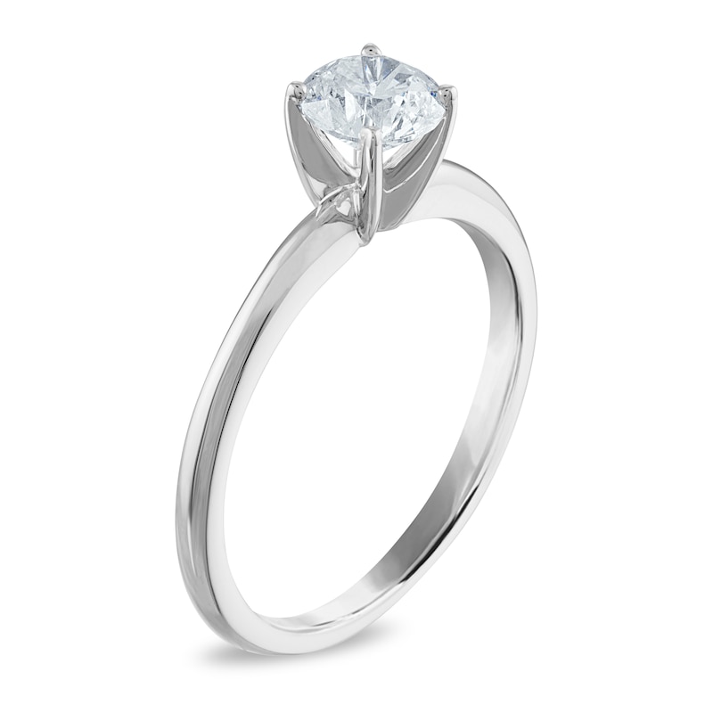 Main Image 2 of Diamond Solitaire Ring 3/4 ct tw Round 14K White Gold (I2/I)