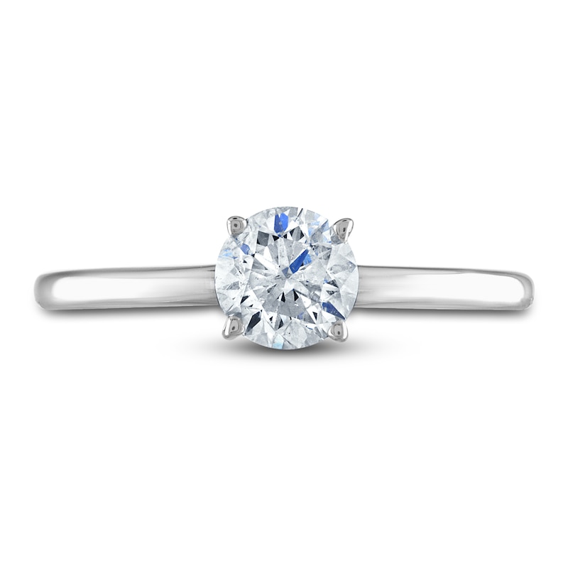 Main Image 3 of Diamond Solitaire Ring 3/4 ct tw Round 14K White Gold (I2/I)
