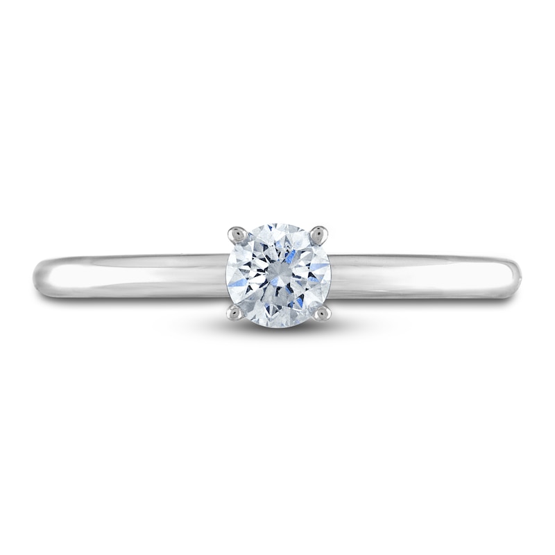 Main Image 3 of Diamond Solitaire Ring 1/3 ct tw Round 14K White Gold (I2/I)