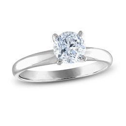 Diamond Solitaire Ring 1 ct tw Round 14K White Gold (I2/I)