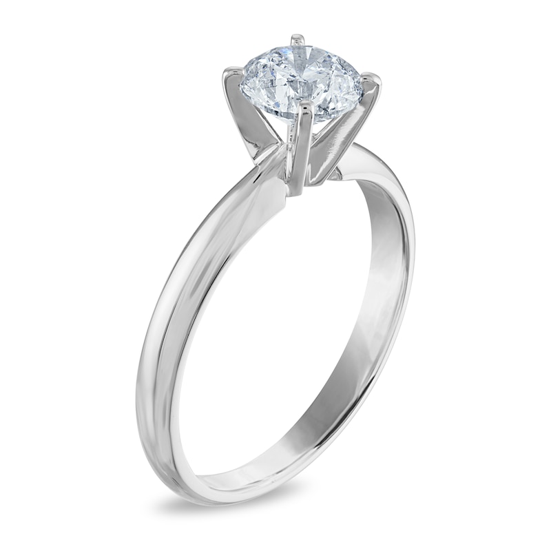 Diamond Solitaire Ring 1 ct tw Round 14K White Gold (I2/I)