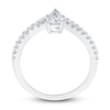 Thumbnail Image 3 of Diamond Engagement Ring 3/4 ct tw Pear/Round 14K White Gold