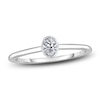 Thumbnail Image 1 of Diamond Solitaire Engagement Ring 1/4 ct tw Bezel-Set Oval 14K White Gold (I2/I)
