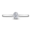 Thumbnail Image 3 of Diamond Solitaire Engagement Ring 1/4 ct tw Bezel-Set Oval 14K White Gold (I2/I)