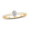 Thumbnail Image 1 of Diamond Solitaire Engagement Ring 1/4 ct tw Bezel-Set Oval 14K Yellow Gold (I2/I)