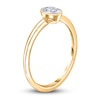 Thumbnail Image 2 of Diamond Solitaire Engagement Ring 1/4 ct tw Bezel-Set Oval 14K Yellow Gold (I2/I)
