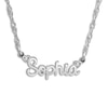 Thumbnail Image 1 of Personalized Name Necklace Diamond Accents 14K White Gold 18"