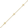 Thumbnail Image 2 of 5 Cross Station Bracelet 14K Yellow Gold 7.25"