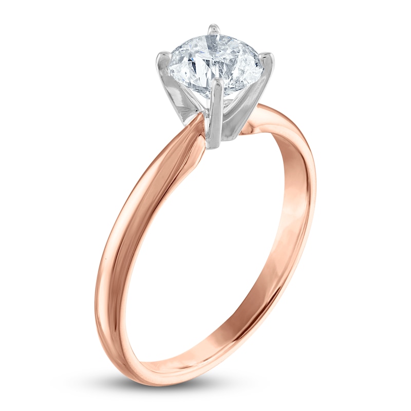 Main Image 2 of Diamond Solitaire Ring 1 ct tw Round 14K Rose Gold (I2/I)