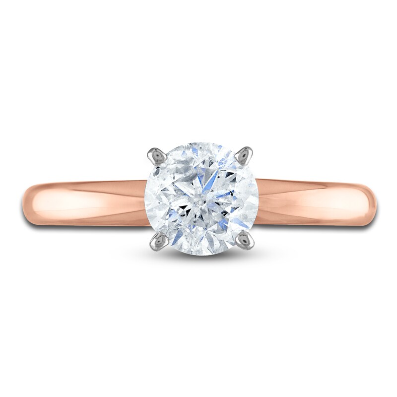 Main Image 3 of Diamond Solitaire Ring 1 ct tw Round 14K Rose Gold (I2/I)