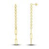 Paperclip/Rolo Chain Dangle Earrings 14K Yellow Gold