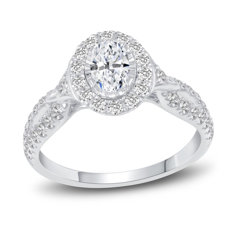 Main Image 1 of Diamond Engagement Ring 1 ct tw Oval 14K White Gold