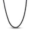 Thumbnail Image 1 of Black Diamond Tennis Necklace 1/2 ct tw Round Sterling Silver 17"