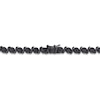 Thumbnail Image 2 of Black Diamond Tennis Necklace 1/2 ct tw Round Sterling Silver 17"