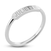 Thumbnail Image 1 of Juliette Maison Diamond Engravable Ring 1/20 ct tw Round 10K White Gold