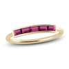 Thumbnail Image 1 of Juliette Maison Natural Rhodolite Garnet Baguette Bar Ring 10K Yellow Gold