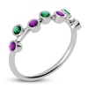 Thumbnail Image 2 of Juliette Maison Natural Emerald & Natural Amethyst Ring 10K White Gold