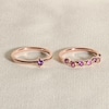 Thumbnail Image 4 of Juliette Maison Natural White Sapphire & Natural Ruby Ring 10K Rose Gold