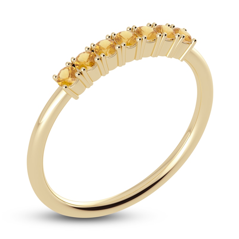 Main Image 2 of Juliette Maison Natural Citrine Half Eternity Ring 10K Yellow Gold