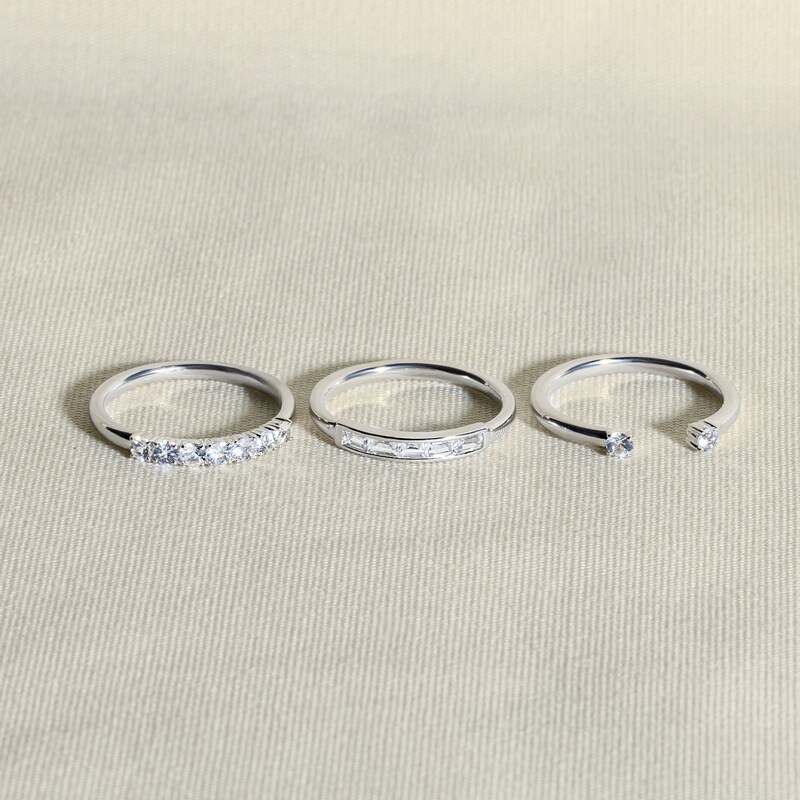 Main Image 4 of Juliette Maison Natural Citrine Half Eternity Ring 10K Yellow Gold