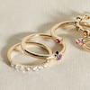 Thumbnail Image 5 of Juliette Maison Natural Citrine Half Eternity Ring 10K Yellow Gold