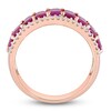 Thumbnail Image 3 of Natural Ruby Anniversary Ring 1/3 ct tw Round 14K Rose Gold