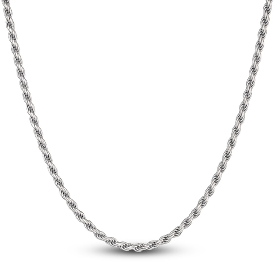 Jared The Galleria Of Jewelry Rope Chain Necklace Sterling Silver 22 4mm