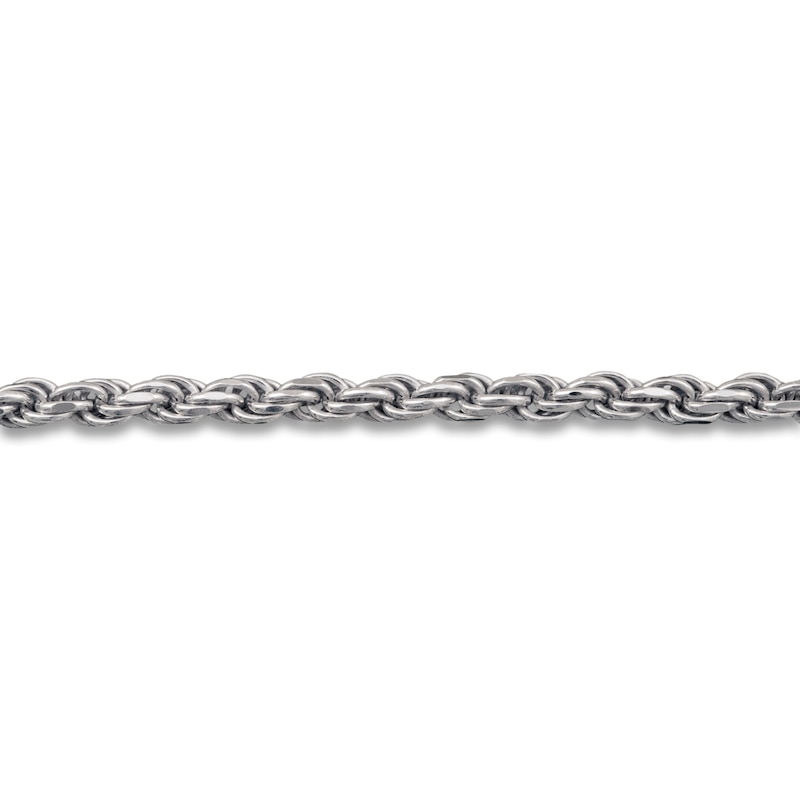 Main Image 4 of Solid Rope Chain Necklace Sterling Silver 22" 4mm