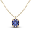 Thumbnail Image 1 of Juliette Maison Natural Blue Sapphire Pendant Necklace 10K Yellow Gold 18"