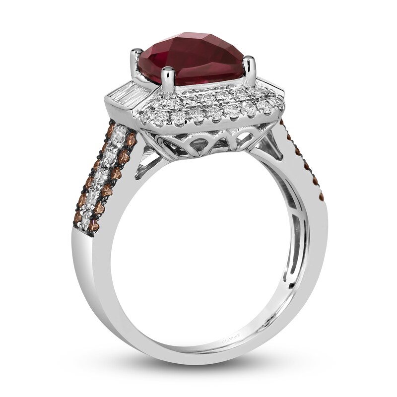 Main Image 3 of Le Vian Natural Rhodolite Garnet Ring 7/8 ct tw Diamonds 14K Vanilla Gold