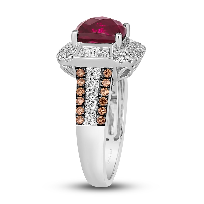 Main Image 4 of Le Vian Natural Rhodolite Garnet Ring 7/8 ct tw Diamonds 14K Vanilla Gold