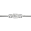Thumbnail Image 2 of Diamond Bangle Bracelet 1 ct tw Emerald/Pear/Round 14K White Gold