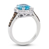 Thumbnail Image 3 of Le Vian Natural Blue Topaz Pendant Ring 1/2 ct tw Diamonds 14K Vanilla Gold