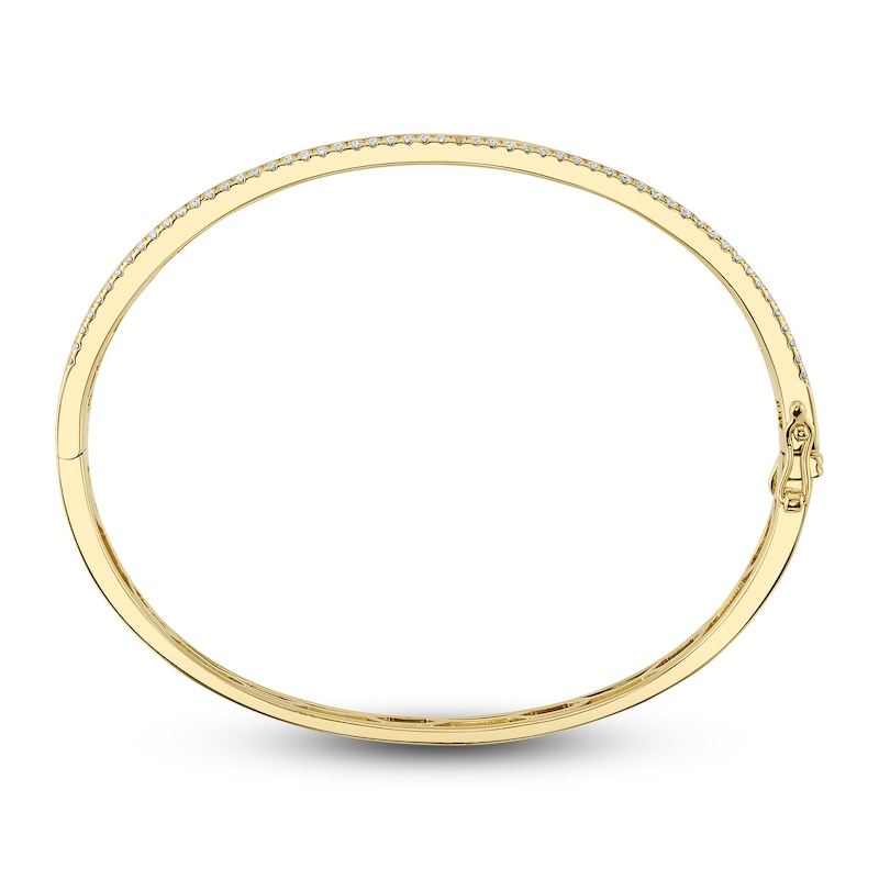 Main Image 3 of Shy Creation Diamond Bangle Bracelet 1 ct tw Round/Baguette/ Marquise 14K Yellow Gold SC55023851ZS