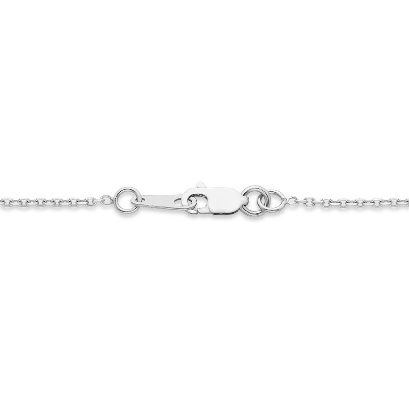 Main Image 3 of Diamond Initial P Pendant Necklace 1/10 ct tw Round 10K White Gold