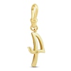 Thumbnail Image 1 of Charm'd by Lulu Frost Diamond Number 4 Charm 1/10 ct tw Pavé Round 10K Yellow Gold