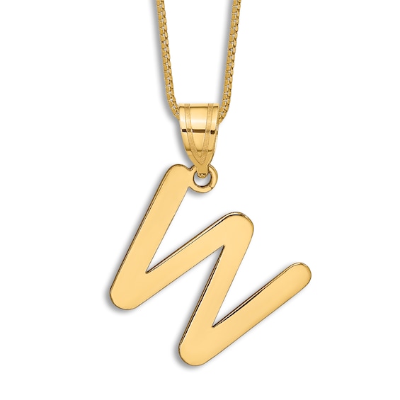 Jared The Galleria Of Jewelry Initial W Charm 14K Yellow Gold 18