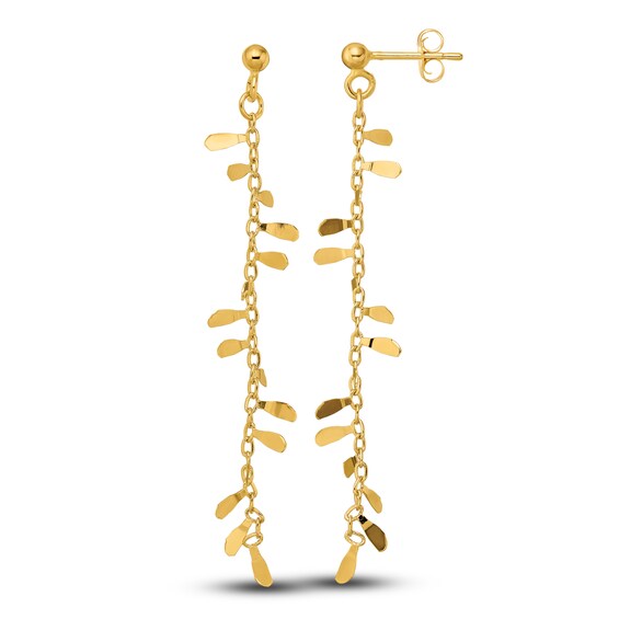 Jared The Galleria Of Jewelry Fancy Dangle Earrings 14K Yellow Gold
