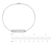 Engravable Station Bracelet Sterling Silver 7.5" 32mm
