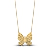 Thumbnail Image 0 of High-Polish Butterfly Necklace 14K Yellow Gold 17"