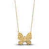 Thumbnail Image 1 of High-Polish Butterfly Necklace 14K Yellow Gold 17"