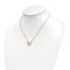 Thumbnail Image 2 of High-Polish Butterfly Necklace 14K Yellow Gold 17"