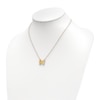 Thumbnail Image 3 of High-Polish Butterfly Necklace 14K Yellow Gold 17"