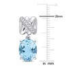 Thumbnail Image 2 of Y-Knot Natural Blue Topaz Earrings 1/15 ct tw Diamonds 14K White Gold